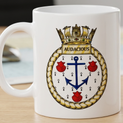 HMS Audacious (S122) crest mug 11oz