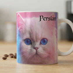 Pastel Persian cat mug